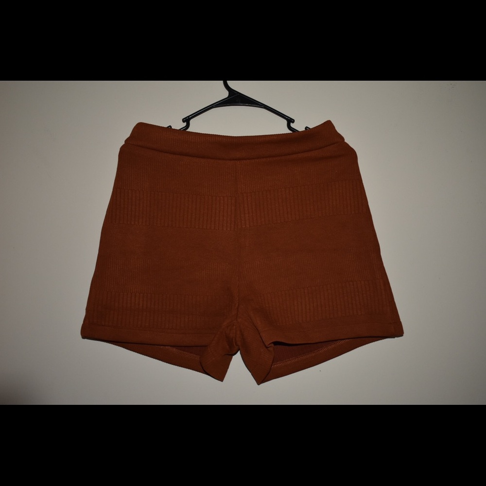 Nasty Gal Ribbed Knit High Waisted Shorts - Picture 2 of 3